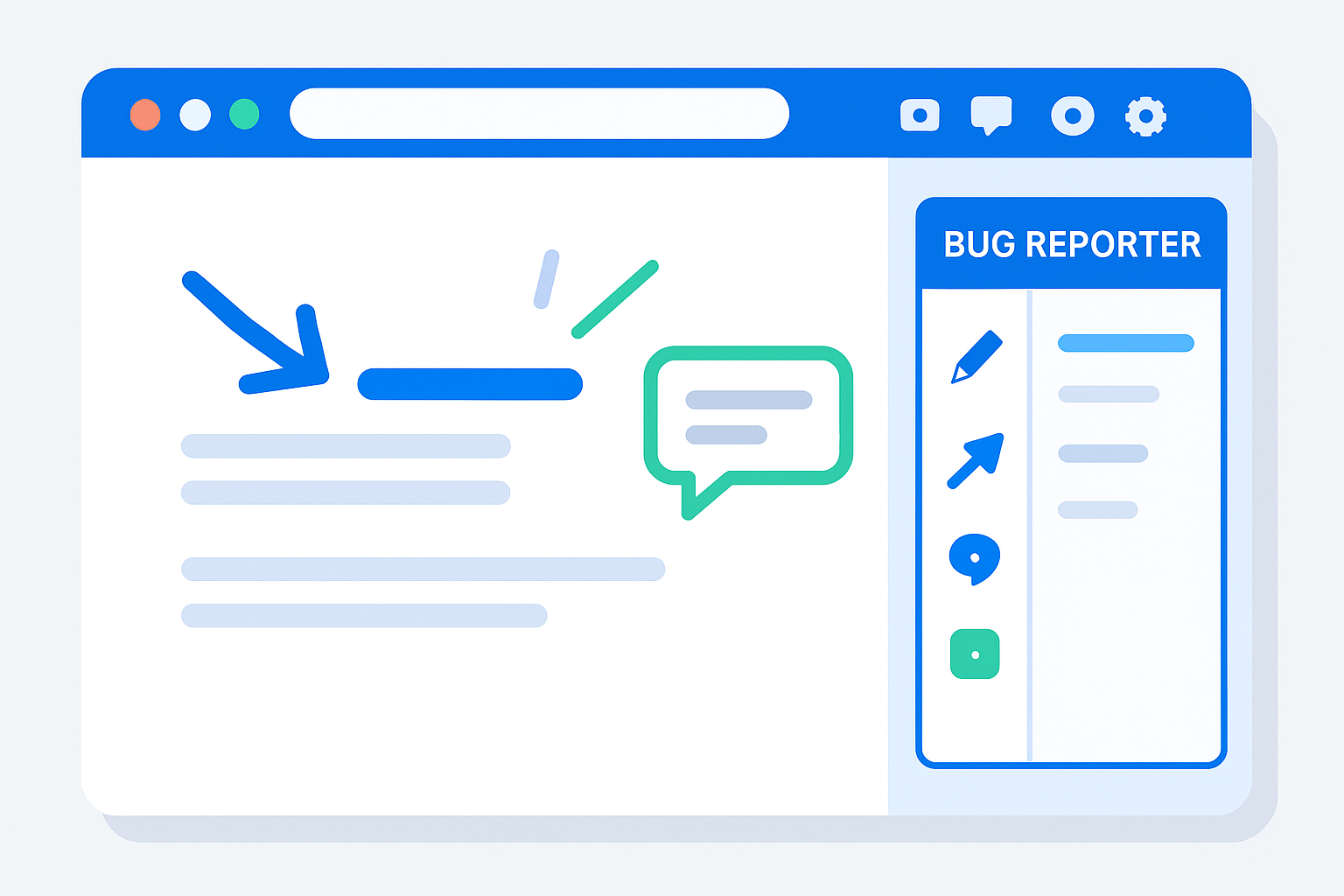 Bug Reporter annotation tool in action